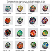 opal pendant with cremation ash color chart